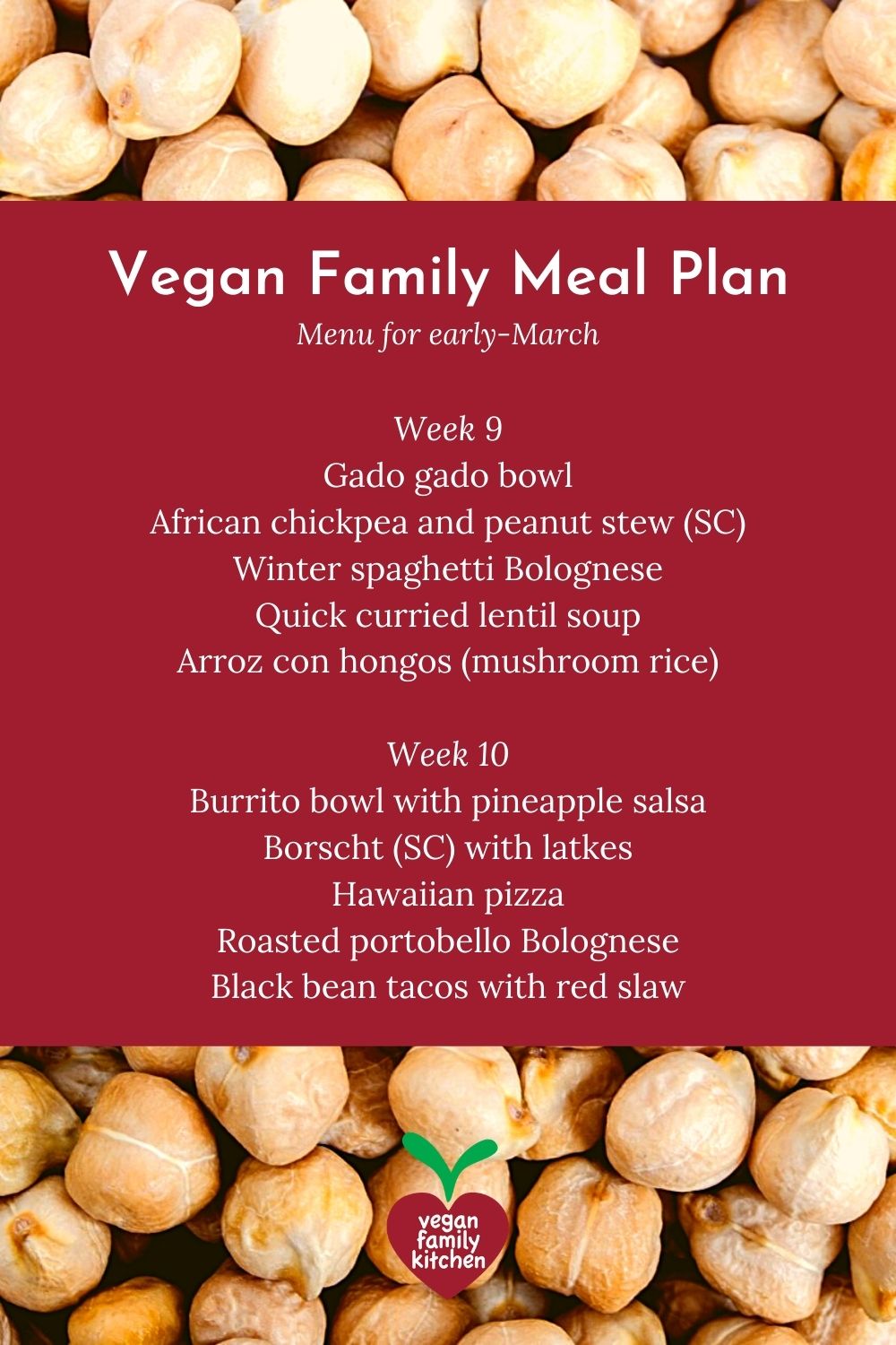 vegan family meal plan