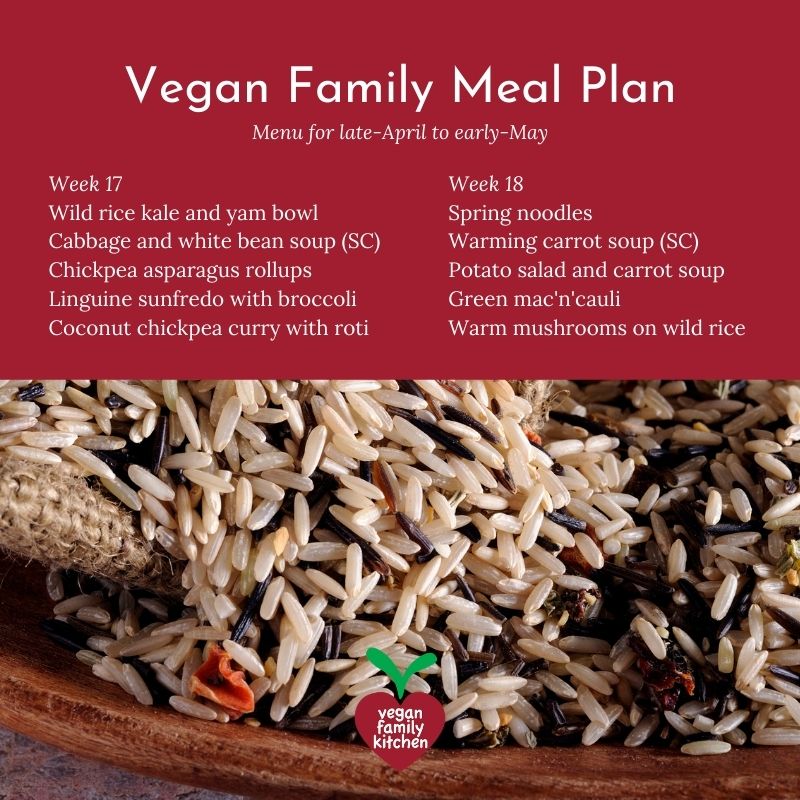 Vegan Family Meal Plan - weeks 09-10