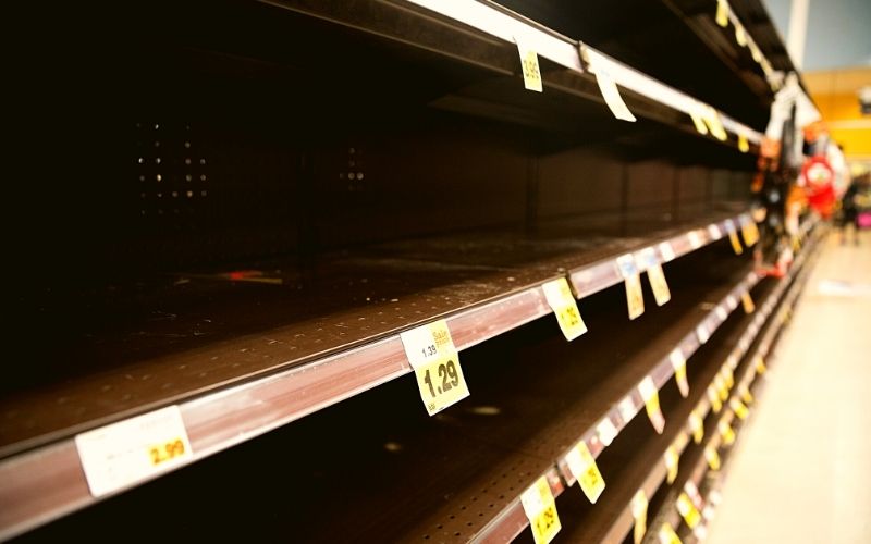 Food preparedness mindset - Empty shelves