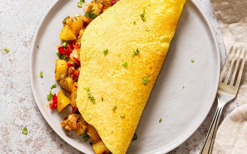 Replace eggs - Vegan Richa's omelet with mung bean 