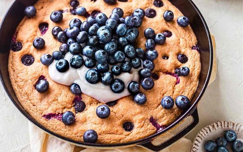 Replace eggs - Rainbow Nourishments - Easy baked blueberry pancakes
